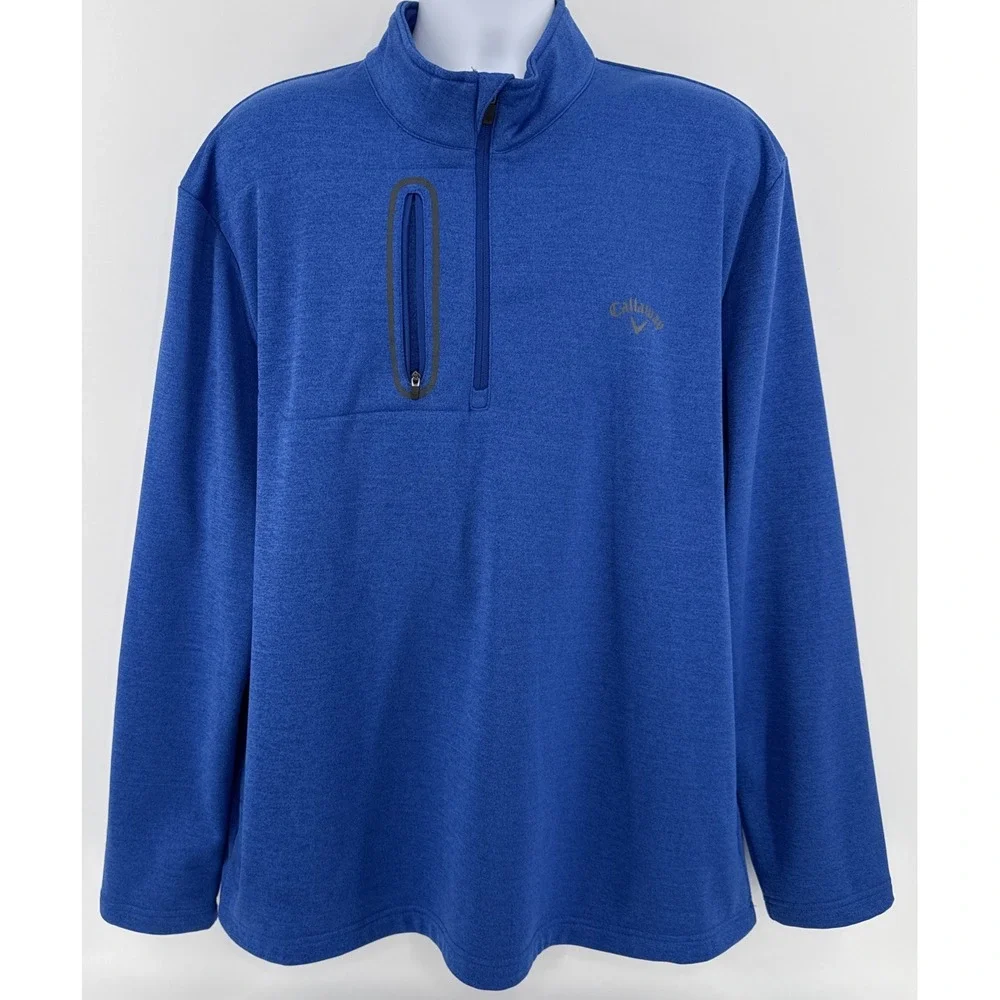 Callaway Golf 1/4 Zip Pullover Men's‎ XXL Blue Performance Fleece